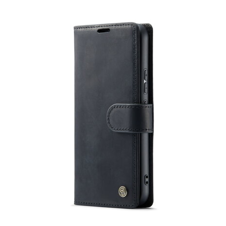Samsung S23 Ultra Charcoal Gray - Lederen Book Case