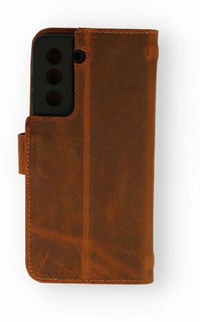 Samsung S21 Plus Bruin - Lederen Book Case