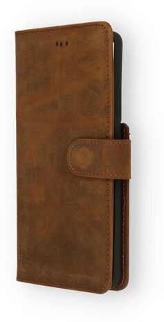 Samsung S21 Ultra Donker Bruin - Lederen Book Case