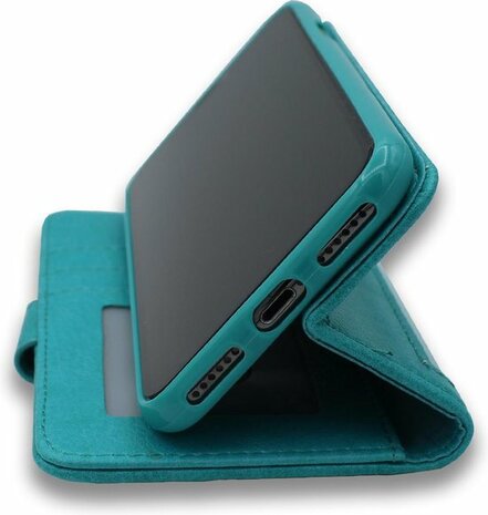 Samsung S7 Edge - Rits Book Case - Turquoise
