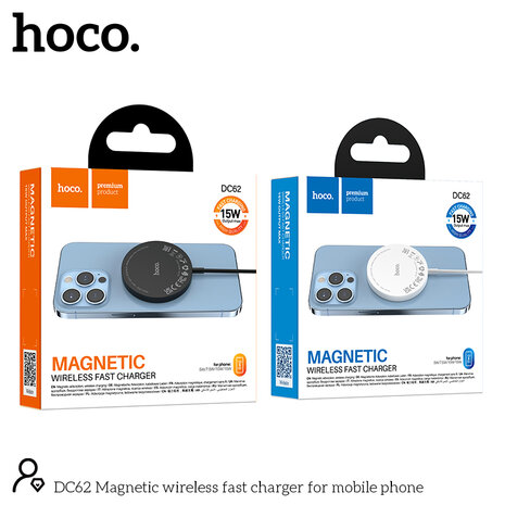 Hoco MagSafe Oplader - Snel Lader (Type C) - 1m USB C - Zwart