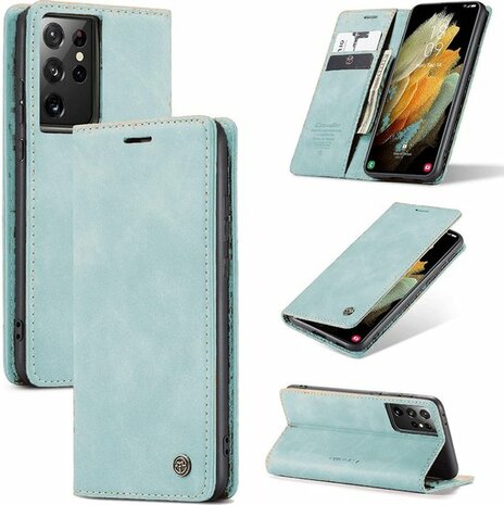Samsung S21 Ultra Aqua Blue - Book Case