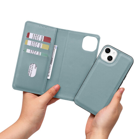 iPhone 16 Plus - 2 in 1 Afneembare Book Case - Blauw
