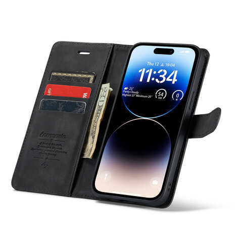 iPhone 12 Pro Max Charcoal Gray - 2 in 1 Book Case