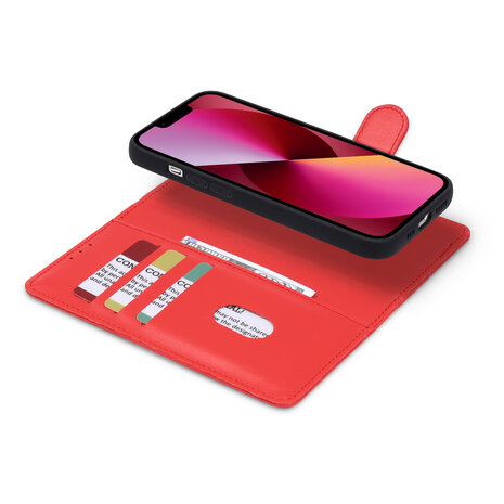 iPhone 16 - 2 in 1 Afneembare Book Case - Rood