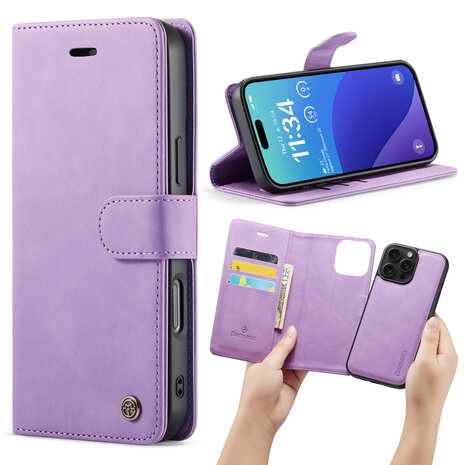 iPhone 16 Pro - Bright Lila - 2 in 1 Book Case