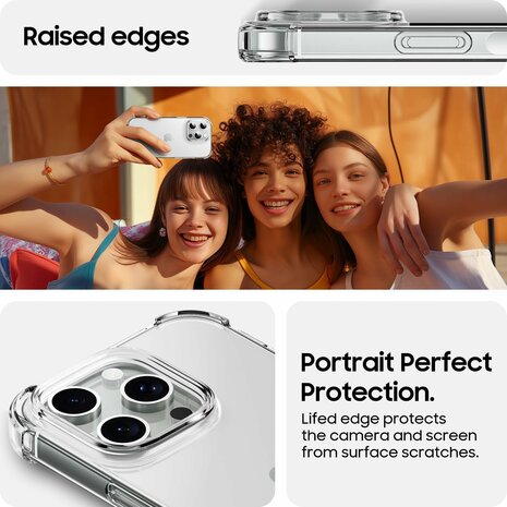 iPhone 16 Pro Max - Anti Shock &amp; 2X Glas - Transparant