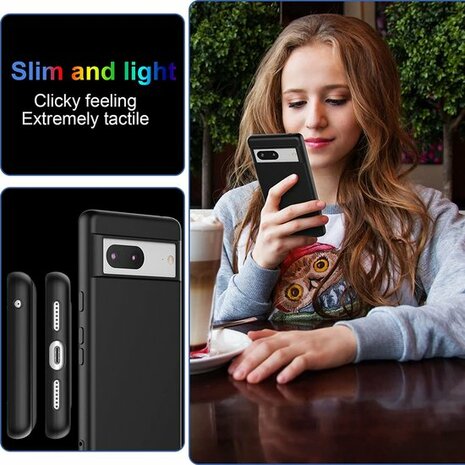 Pixel 7 - Back Cover &amp; 2x Glas - Zwart