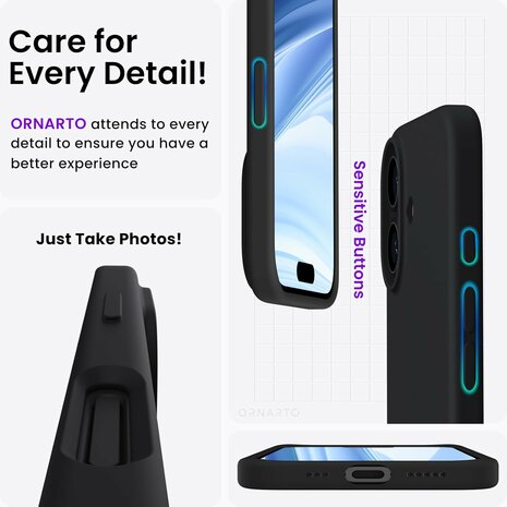 iPhone 16 Plus - Back Cover Camera Bescherming &amp; 2x Glas - Zwart