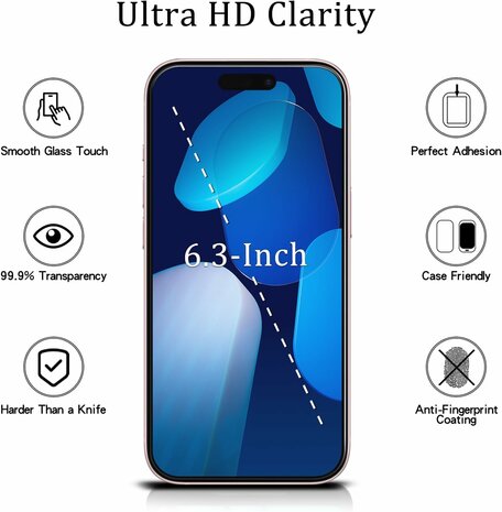 iPhone 16 Pro Max - Back Cover Camera Bescherming &amp; 2x Glas - Zwart