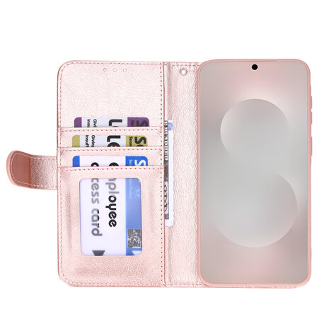 iPhone 16e - Rosegoud - Book Case met Rits