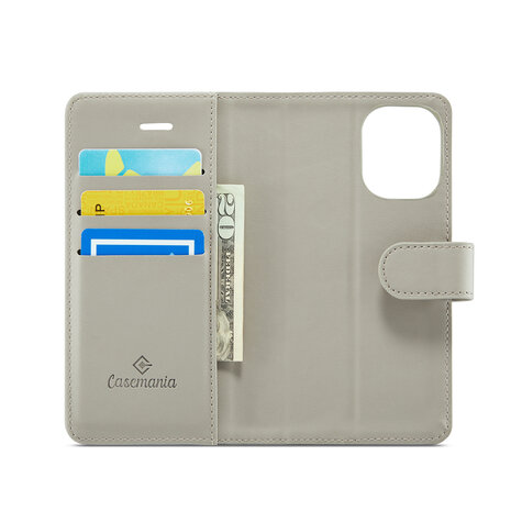 iPhone 16 Plus - 2 in 1 Book Case - Smoke Gray