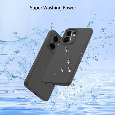 Reno 13 F - Siliconen Back Cover - Zwart