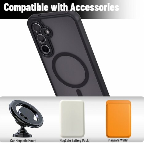 Samsung S25 - Matte MagSafe Armor - Zwart
