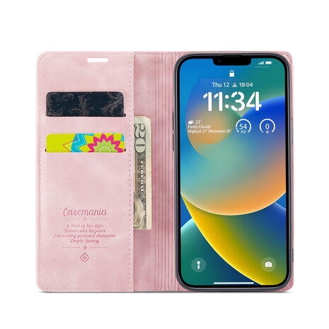 iPhone 16e - Book Case - Pale Pink