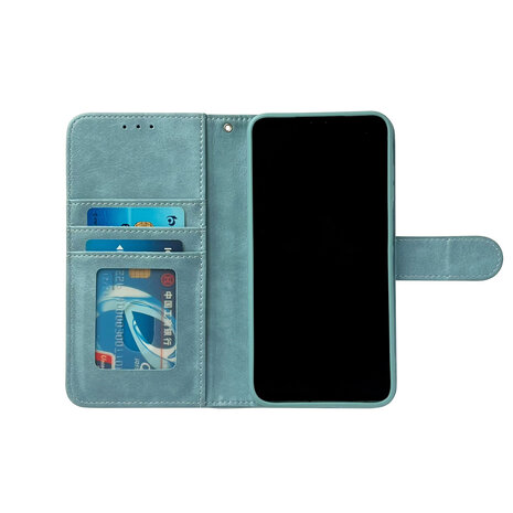 iPhone 16e - Licht Blauw - Luxe Book Case