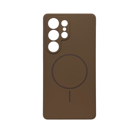 Samsung S25 Ultra - Bruin - Zachte MagSafe Liquid Case