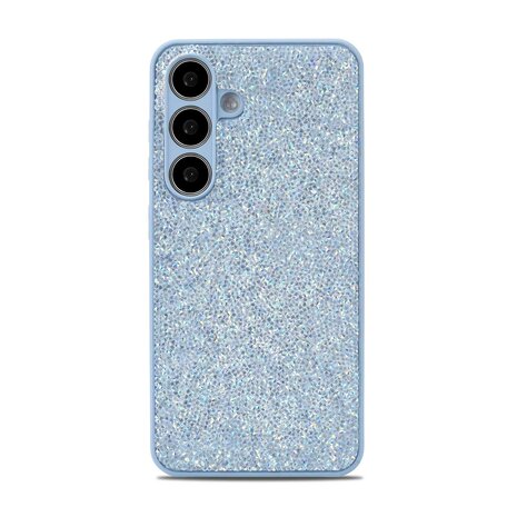 Samsung Galaxy S25 - Blauw - Diamant Glitter Back Cover