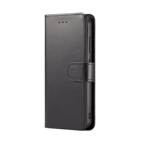 Samsung S24 - 2 in 1 Leather Book Case -  Charcoal Gray