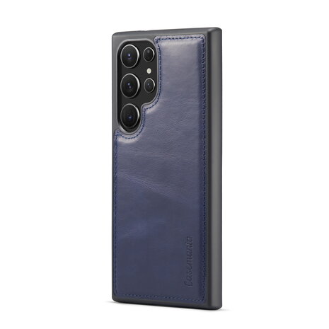 Samsung S24 Ultra - 2 in 1 Leather Book Case - Navy Blue