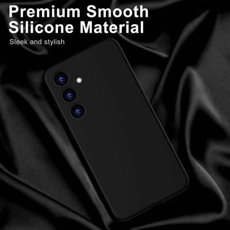 Samsung Galaxy S25 - Zwart - Liquid Siliconen Back Cover