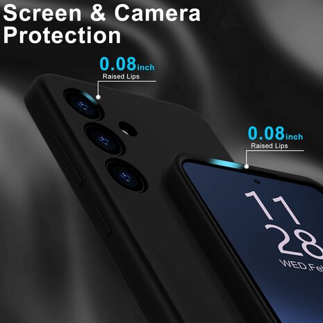 Samsung Galaxy S25 - Zwart - Liquid Siliconen Back Cover