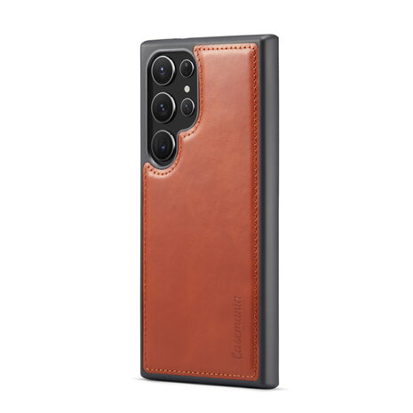 Samsung S24 Ultra - 2 in 1 Leather Book Case - Sienna Brown