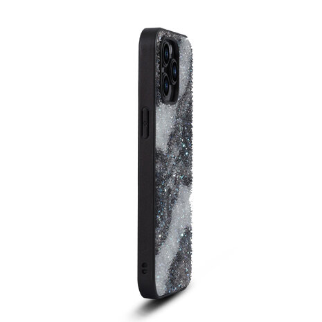 iPhone 14 Pro - Diamant Marmer Glitter - Zwart