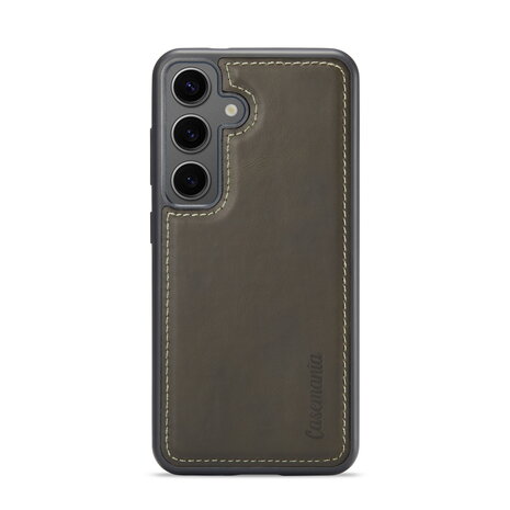 Samsung S24 - 2 in 1 Leather Book Case -  Emerald Green