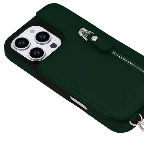 iPhone 16 Pro - Groen - Back Cover met Koord