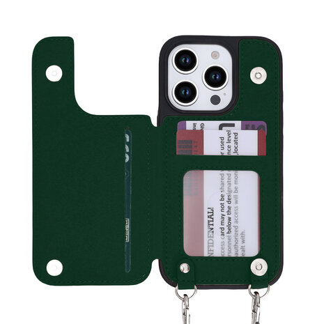 iPhone 16 Pro - Groen - Back Cover met Koord