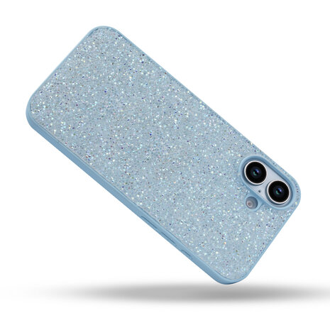 iPhone 16 Plus - Diamant Glitter - Blauw