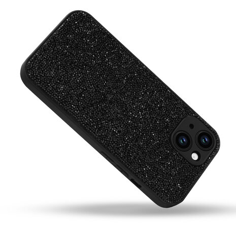 iPhone 14 - Diamant Glitter - Zwart