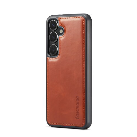 Samsung S24 - 2 in 1 Leather Book Case -  Sienna Brown
