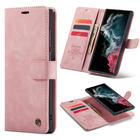 Samsung S25 Ultra - Pale Pink - 2 in 1 Book Case