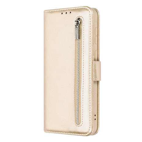 iPhone 16 Pro - Goud - Book Case met Rits