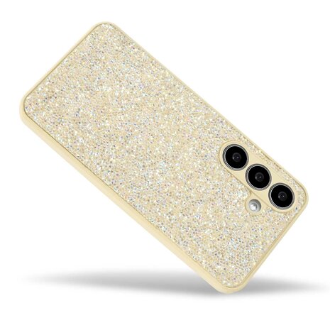Samsung Galaxy S25 - Goud - Diamant Glitter Back Cover