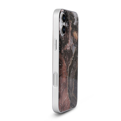 iPhone 16 - Zwart - Camera Marmer MagSafe Back Cover