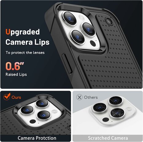 iPhone 16 Pro Max - Armor Back Cover - Zwart