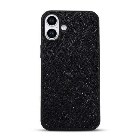 iPhone 16 - Diamant Glitter - Zwart