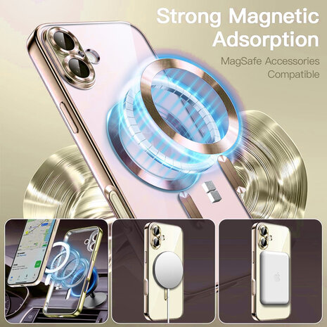 iPhone 16 Plus - Goud - Siliconen MagSafe Back Cover