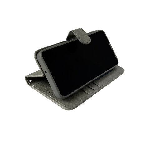 iPhone 16 Plus - Book Case - Grijs