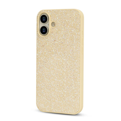 iPhone 16 Plus - Diamant Glitter - Goud