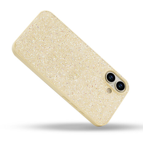 iPhone 16 Plus - Diamant Glitter - Goud