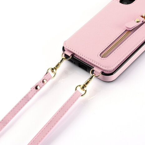 iPhone 16 Pro - Roze - Back Cover met Koord