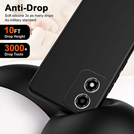 Moto E14 - Siliconen Back Cover - Zwart
