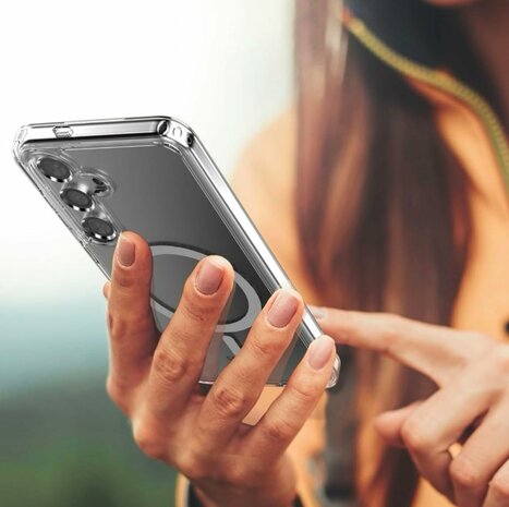Samsung S24 FE - Anti Shock - Geschikt voor Magsafe - Transparant