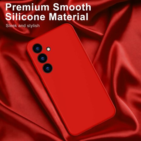 Samsung Galaxy S25 - Rood - Liquid Siliconen Back Cover