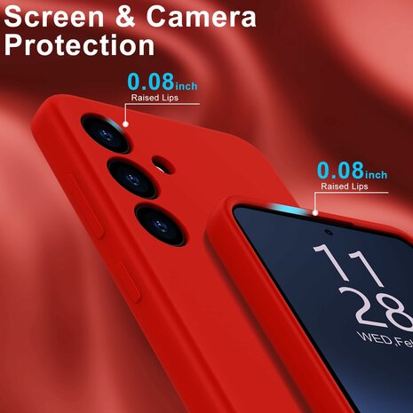 Samsung Galaxy S25 - Rood - Liquid Siliconen Back Cover