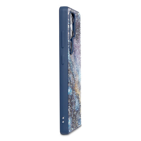 Samsung S22 Ultra - Diamant Marmer Glitter - Blauw